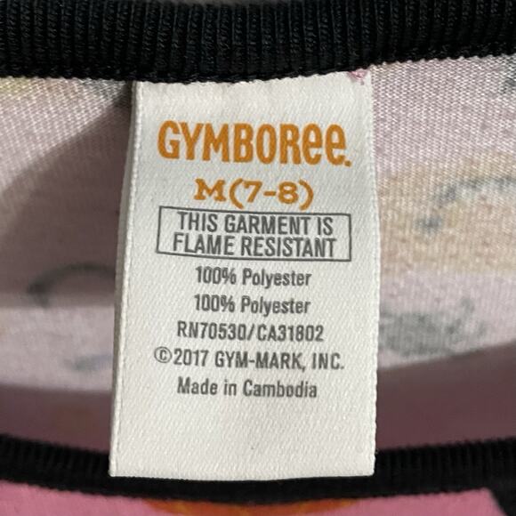 Gymboree Nightgown Girl Medium 7-8 Pink Black Cat Halloween Pajamas PJs Fall - Picture 6 of 7